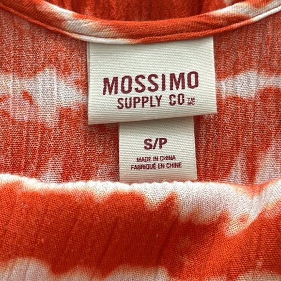 Mossimo Tangerine/White Tie-dye Print Ruffled Maxi Dress-Small - Picture 7 of 9